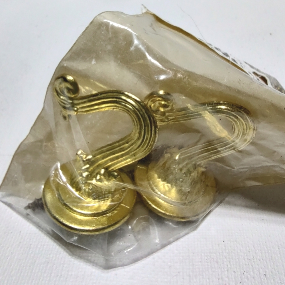 Kenney vintage brass decorative tieback hooks